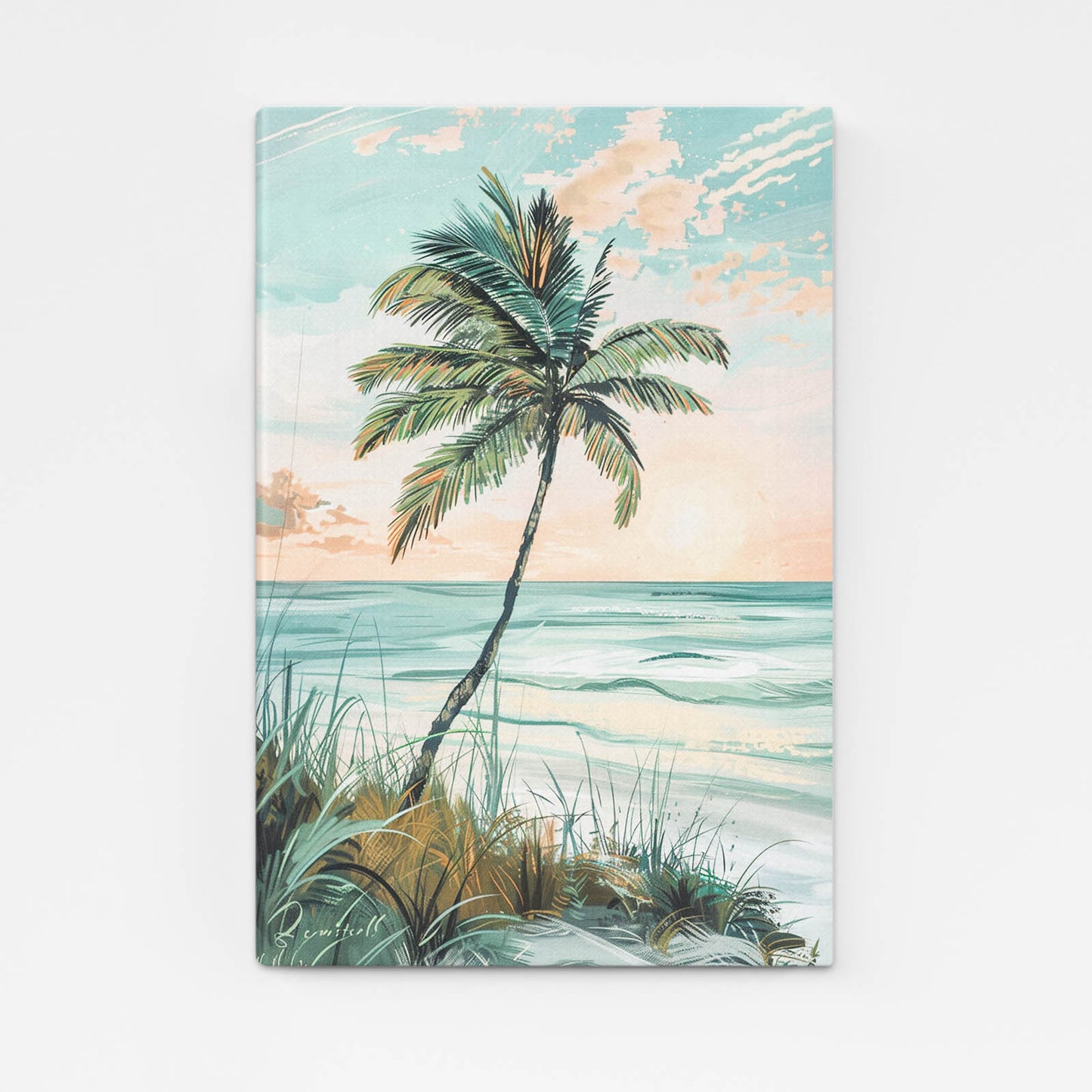 Boho Coastal Palm Print