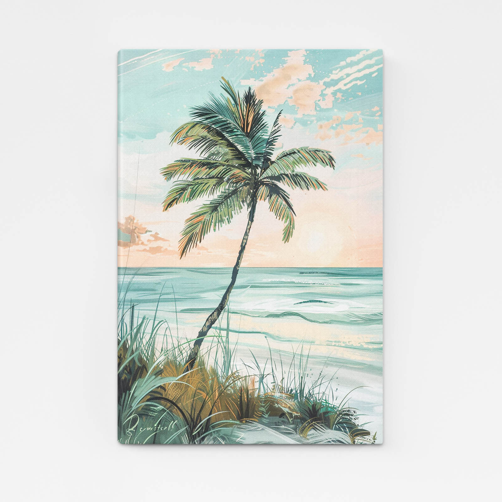 Boho Coastal Palm Print