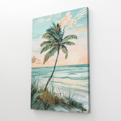 Boho Coastal Palm Print