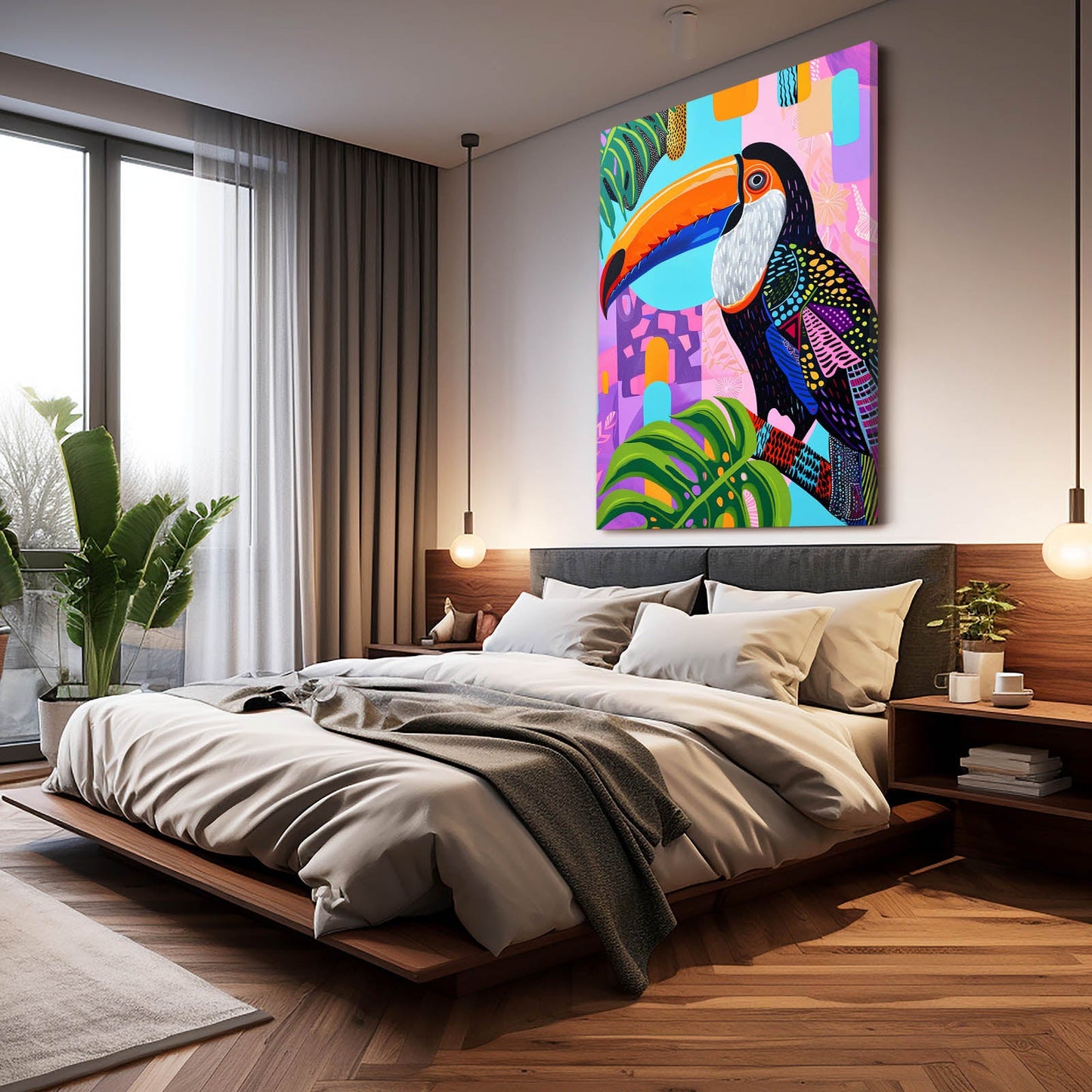 Boho Colorful Bird Wall Decor
