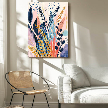 Boho Colorful Leaves Art