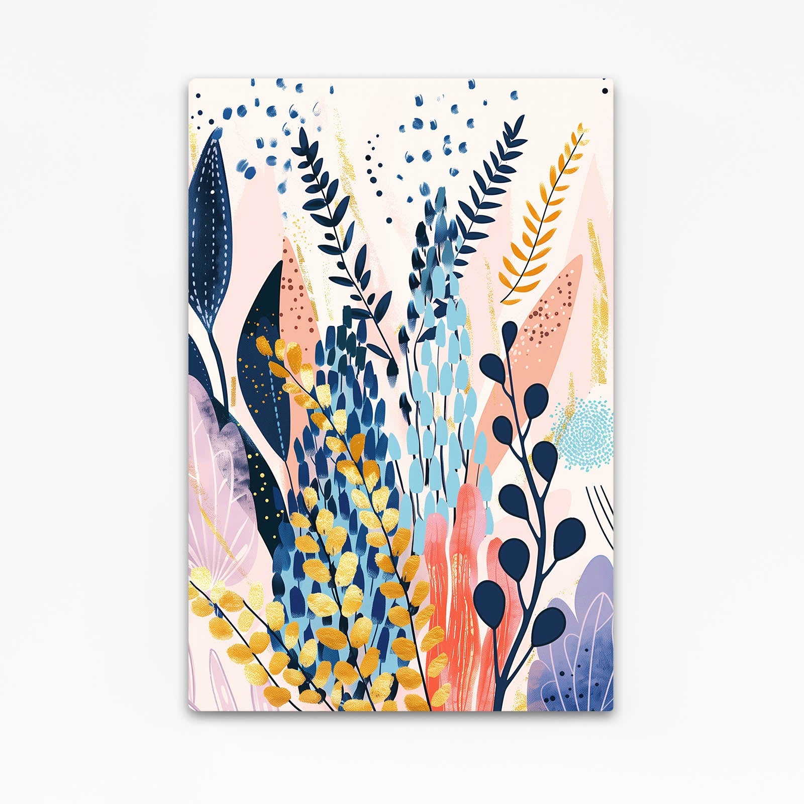 Boho Colorful Leaves Art
