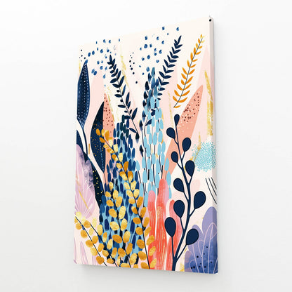 Boho Colorful Leaves Art