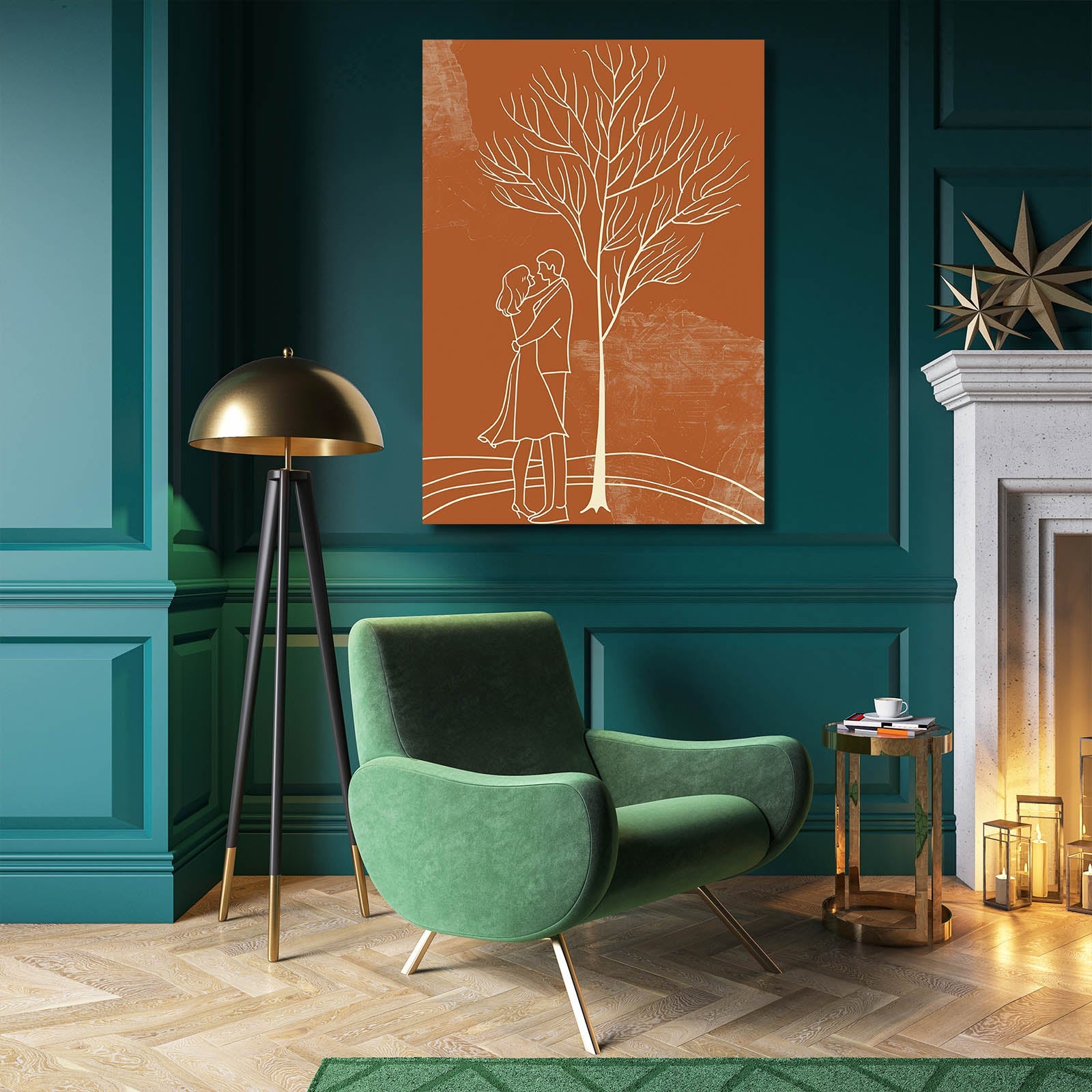 Boho Couple Love Art