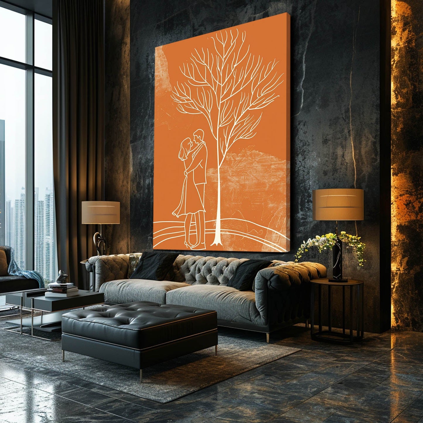 Boho Couple Love Art