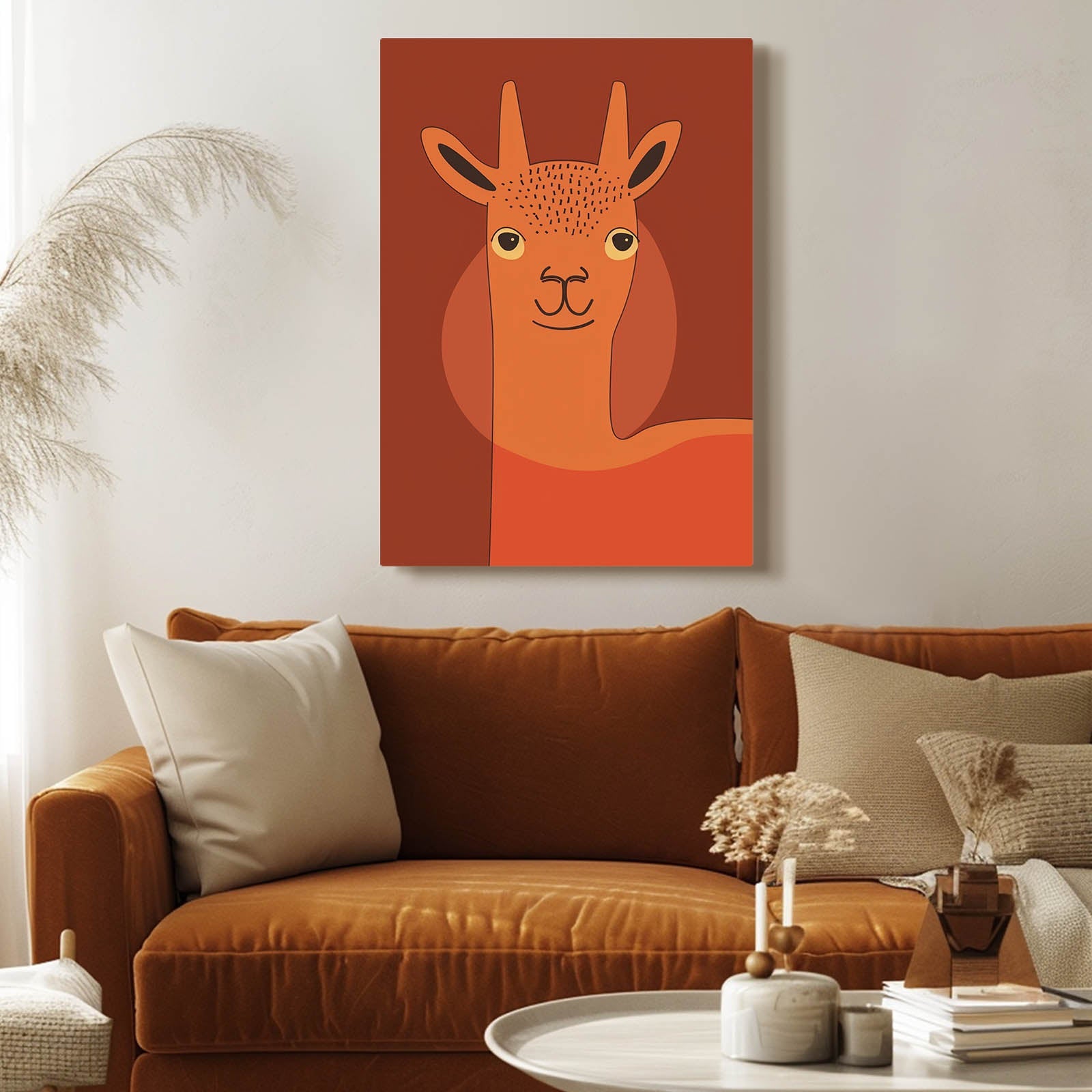 Boho Cute Llama Art