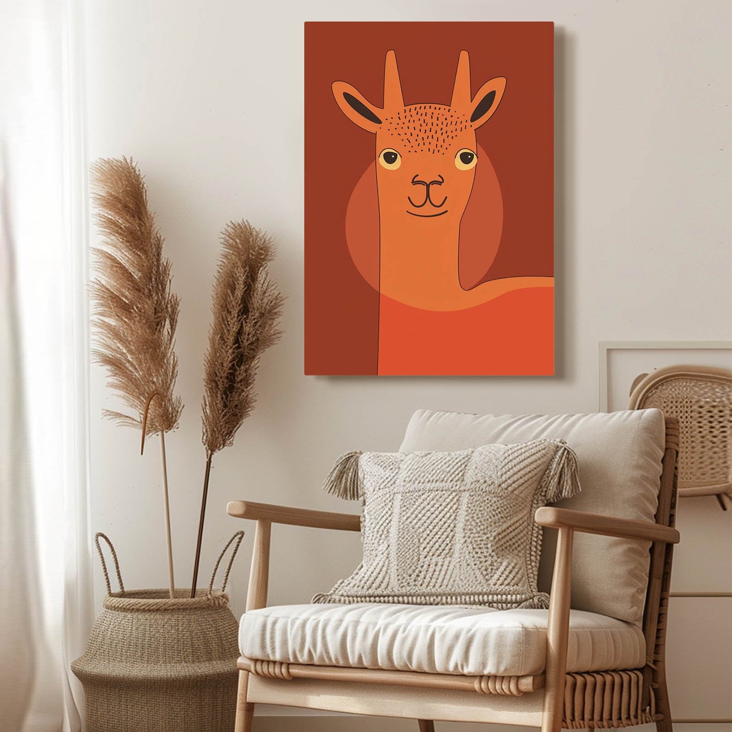 Boho Cute Llama Art