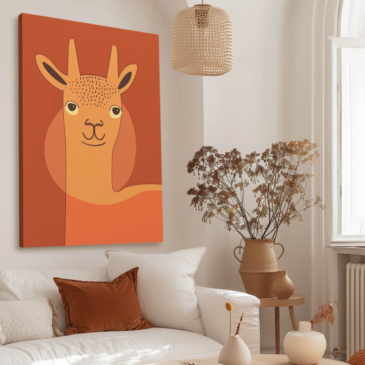 Boho Cute Llama Art