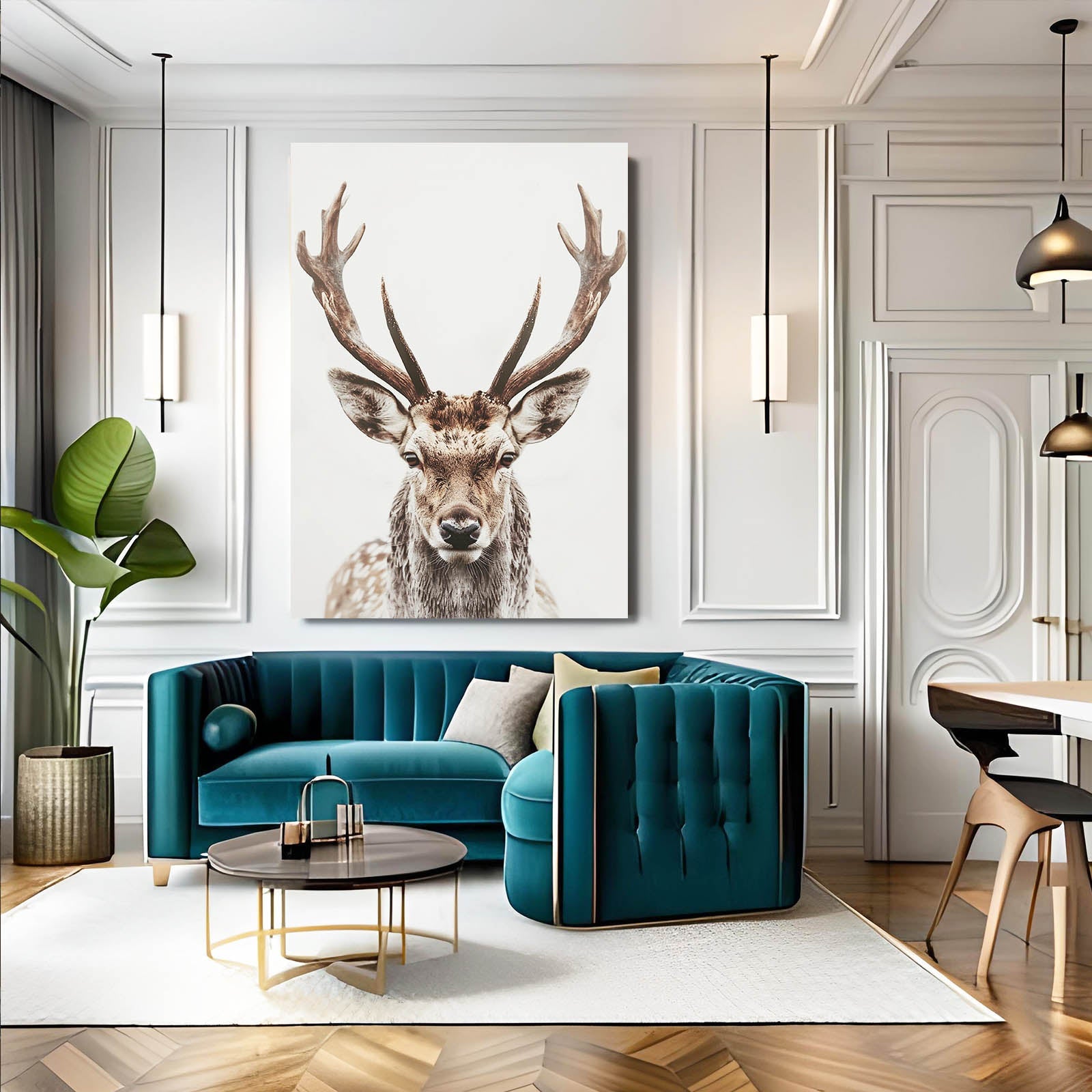 Boho Deer Wall Art