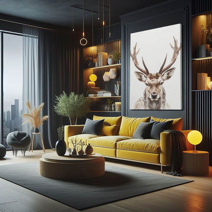 Boho Deer Wall Art