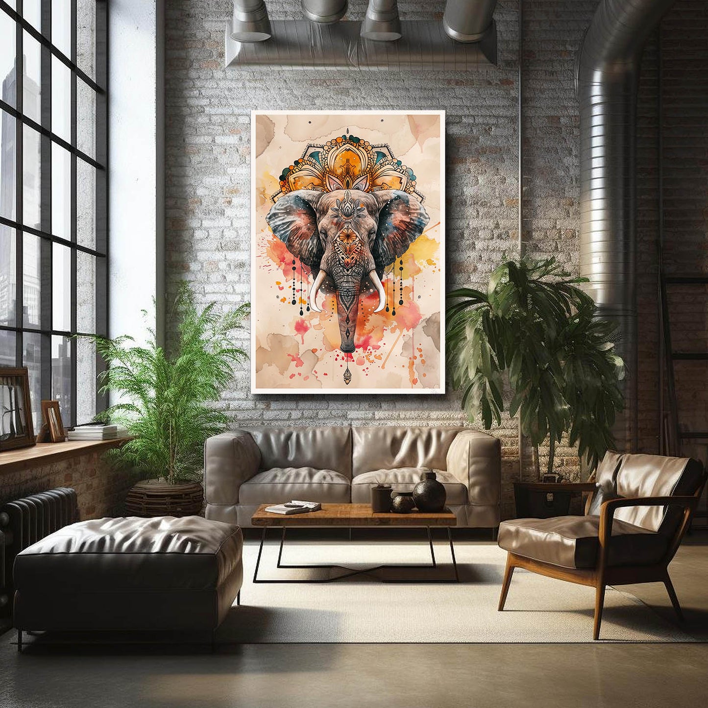 Boho Elephant Art