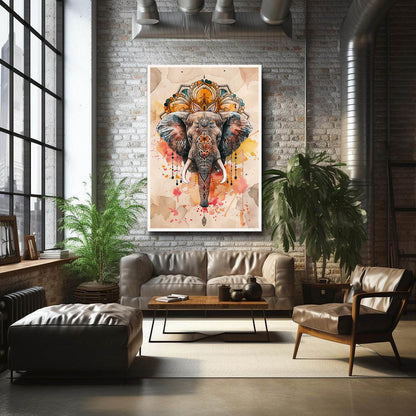 Boho Elephant Art