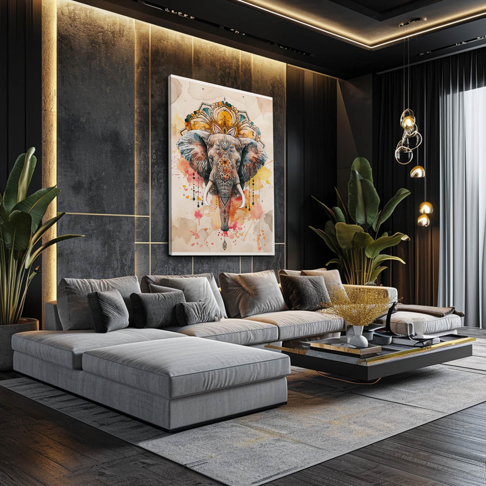 Boho Elephant Art