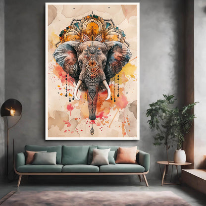 Boho Elephant Art