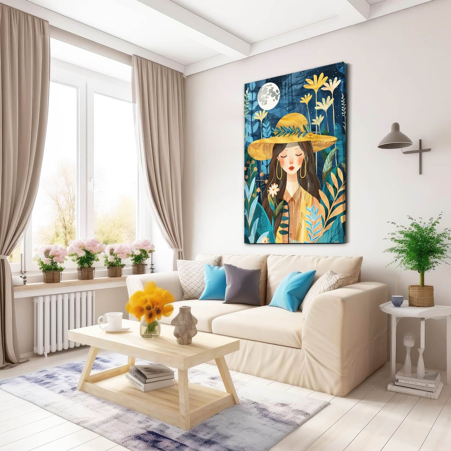 Boho Floral Wall Artwork