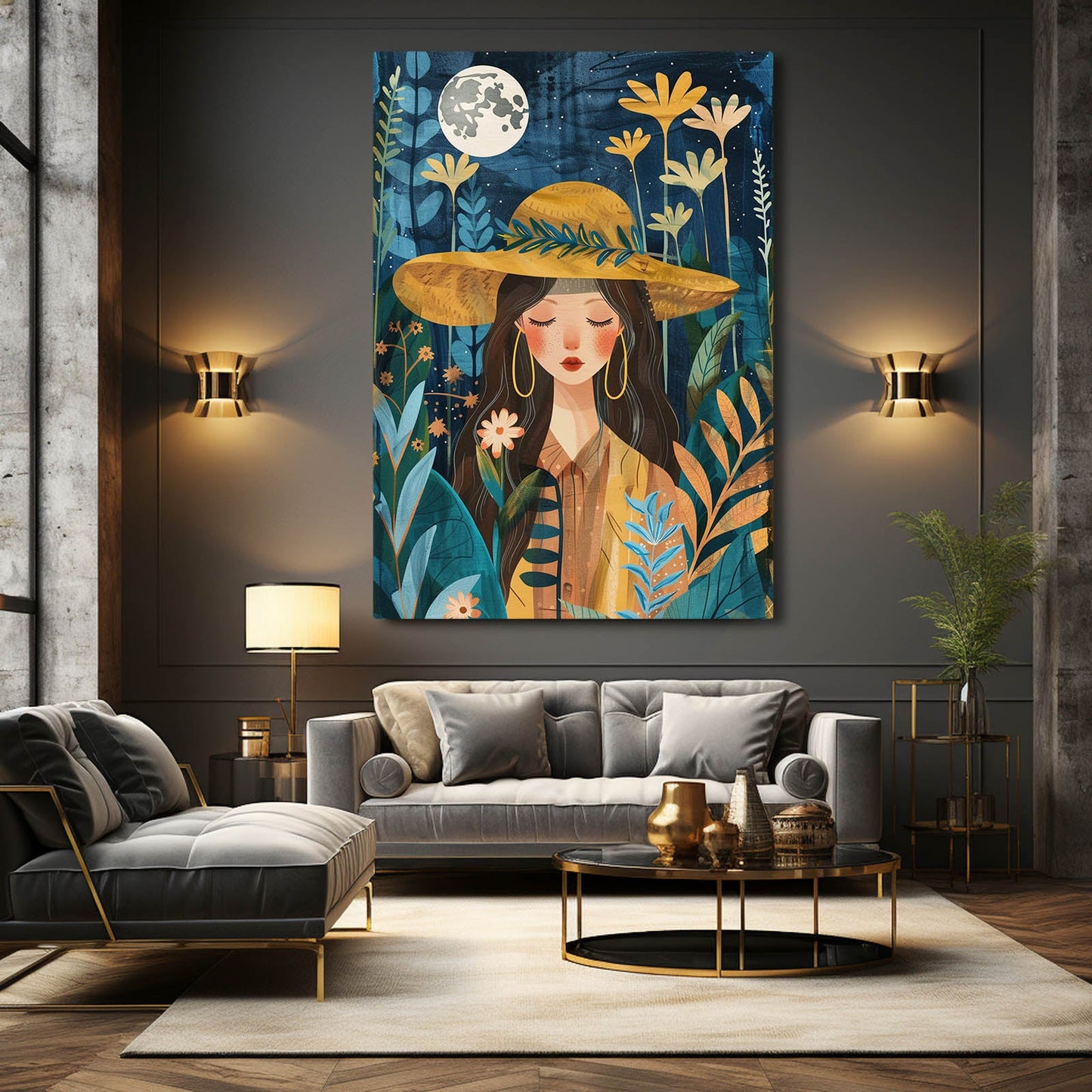 Boho Floral Wall Artwork