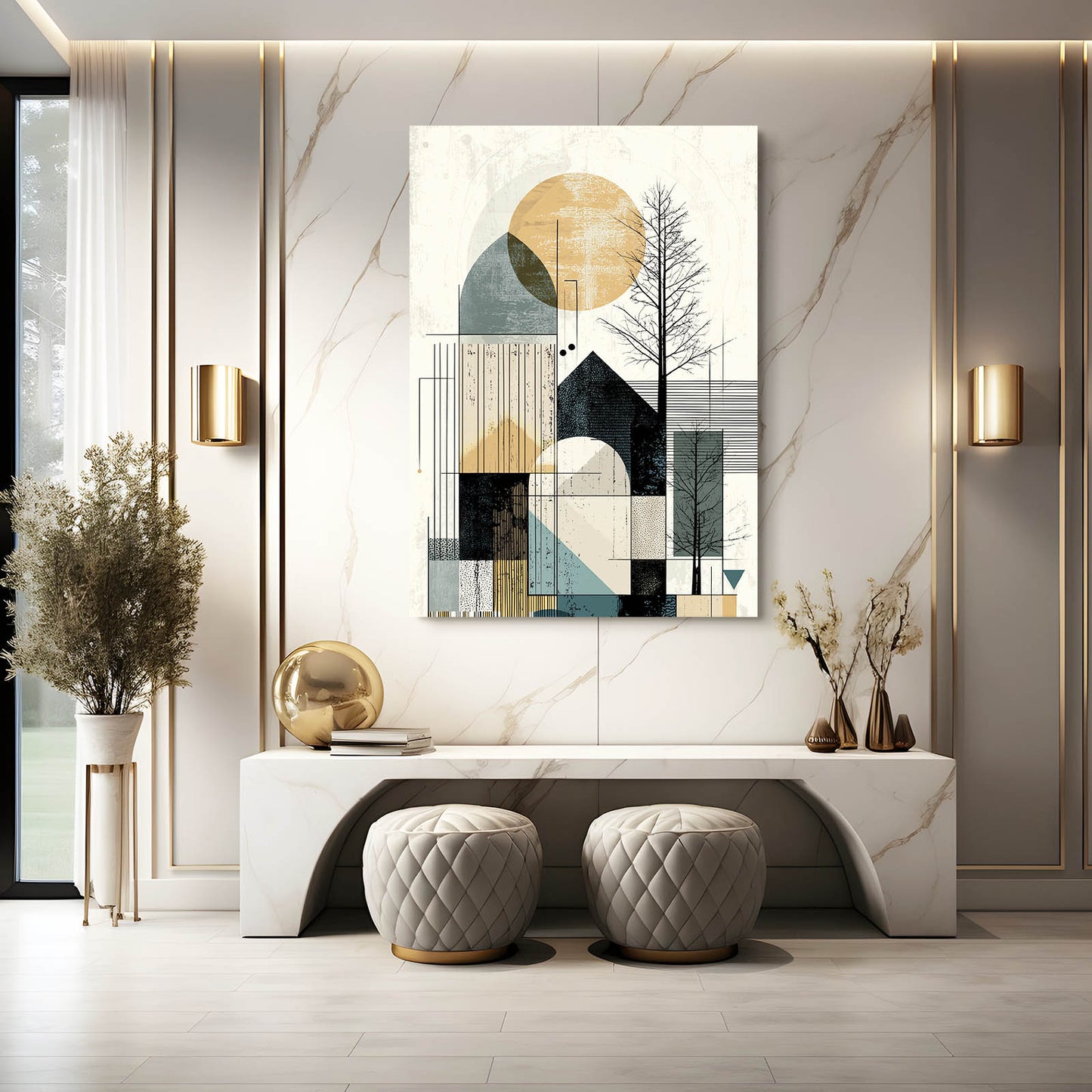 Boho Geometric Landscape Art