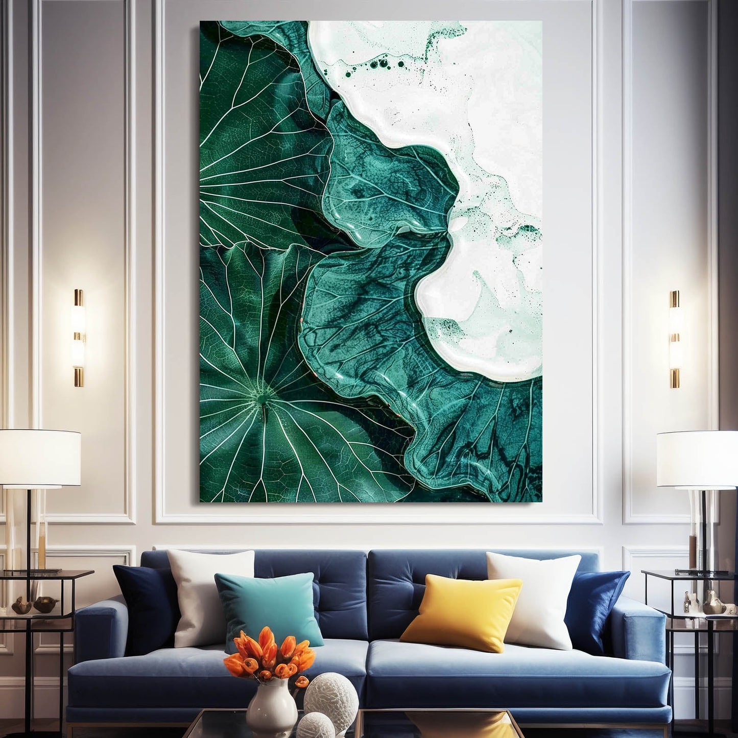 Boho Green Leaf Wall Art