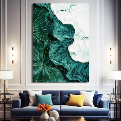 Boho Green Leaf Wall Art