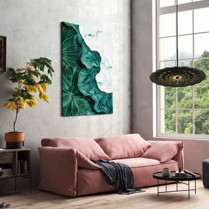 Boho Green Leaf Wall Art