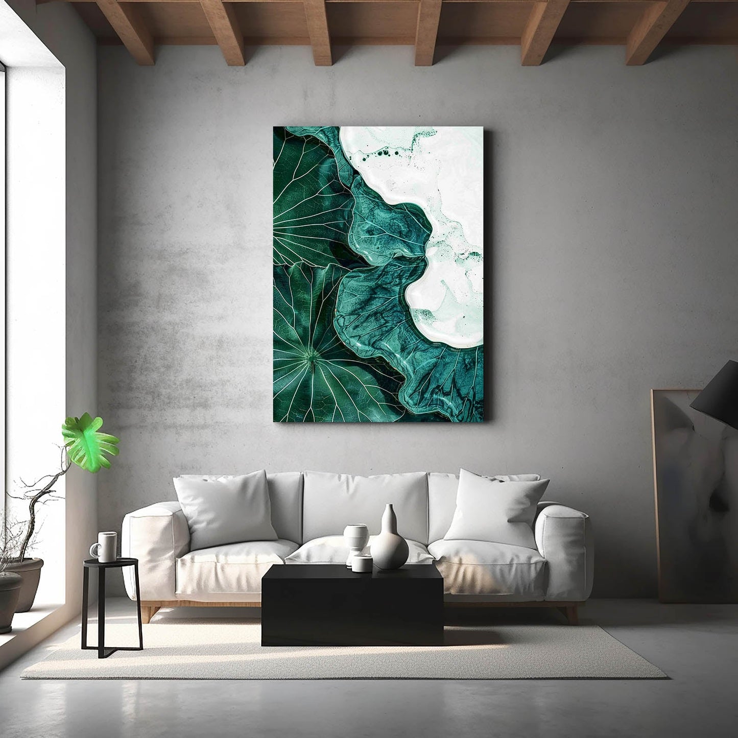 Boho Green Leaf Wall Art