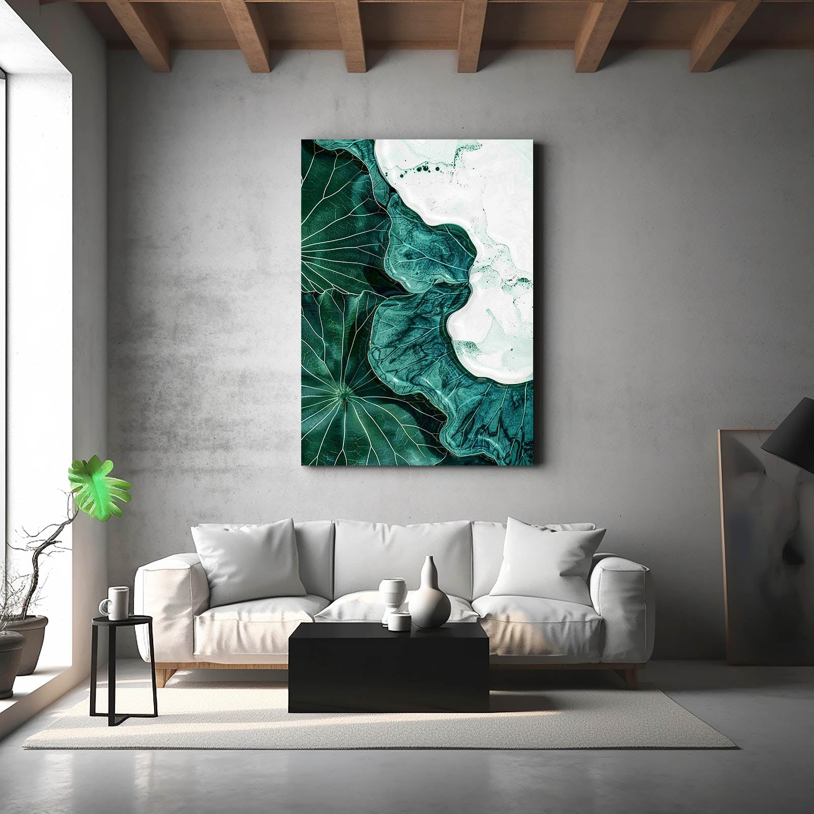 Boho Green Leaf Wall Art