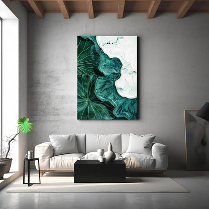 Boho Green Leaf Wall Art