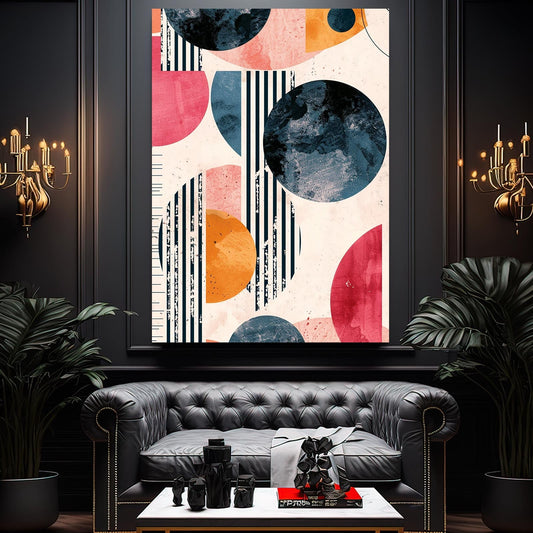 Boho Inspired Wall Art — contemporary canvas print in white tones, view 3