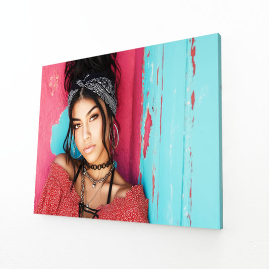 Boho Knit Photography Art Prints – angled canvas view on white background
