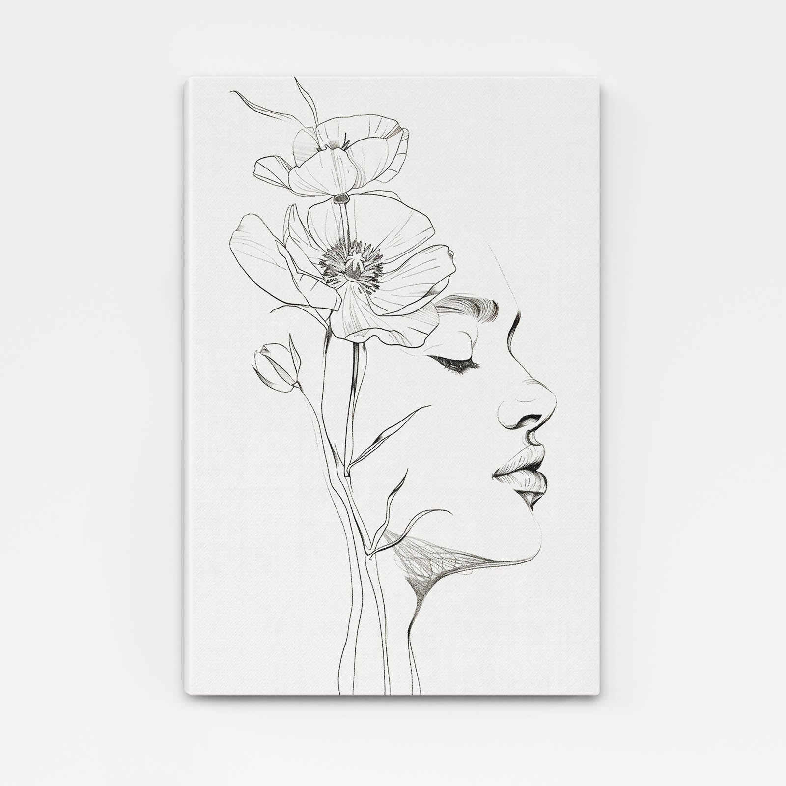 Boho Line Art Face