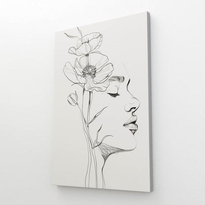 Boho Line Art Face