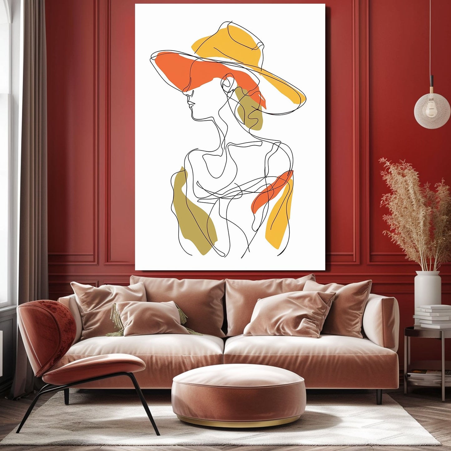 Boho Line Woman Art