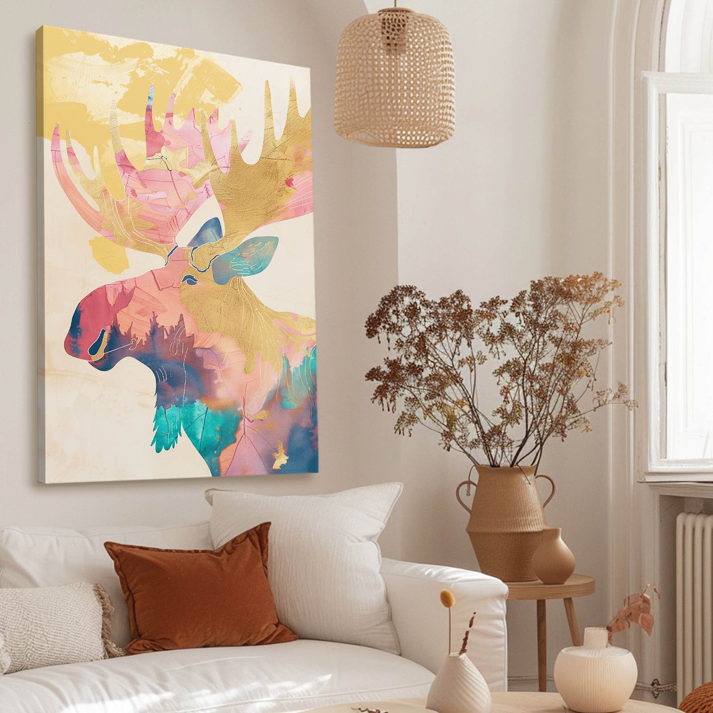 Boho Majestic Moose Wall Art
