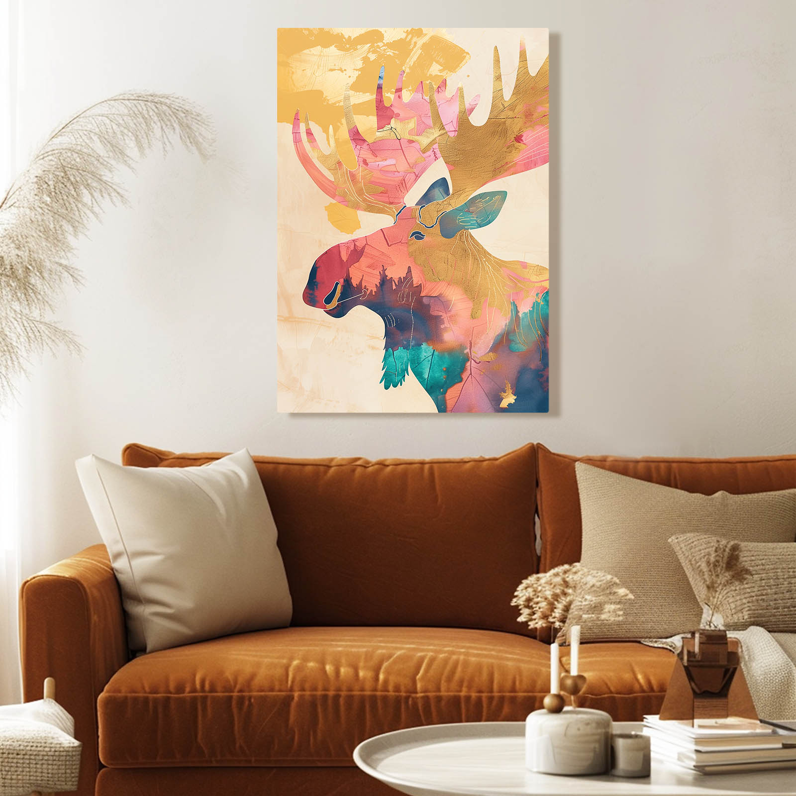 Boho Majestic Moose Wall Art