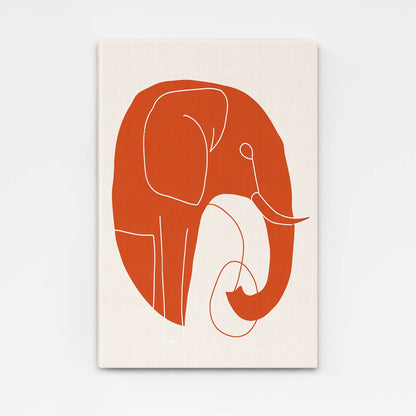 Boho Minimal Elephant Canvas