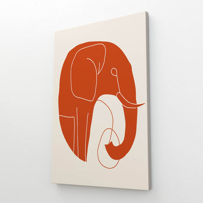 Boho Minimal Elephant Canvas