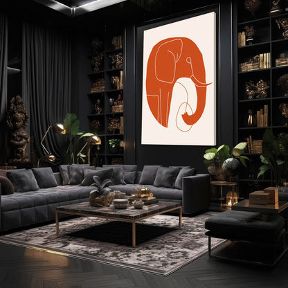 Boho Minimal Elephant Canvas