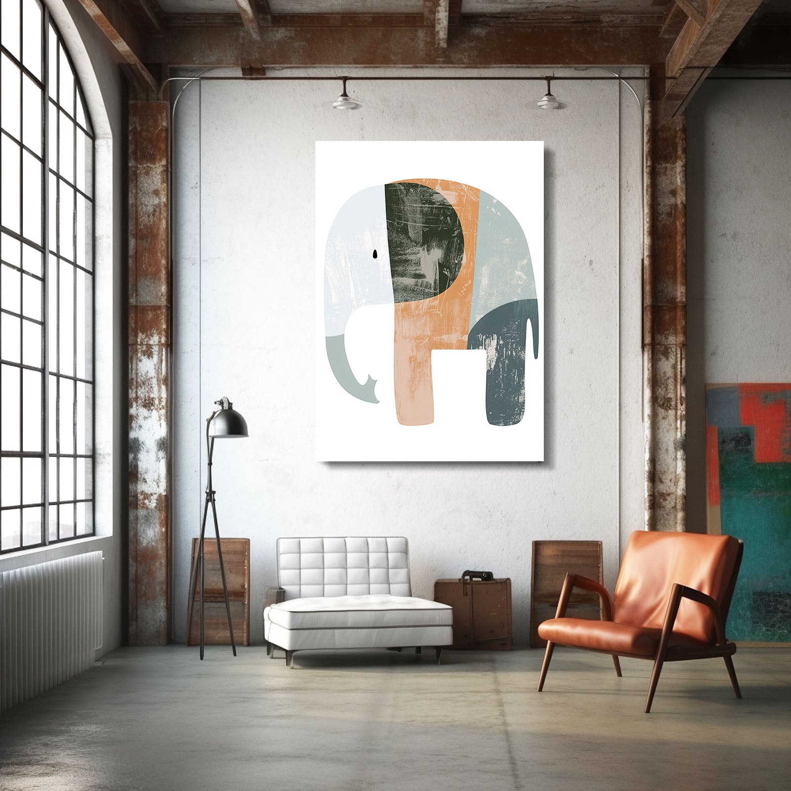Boho Modern Elephant Canvas