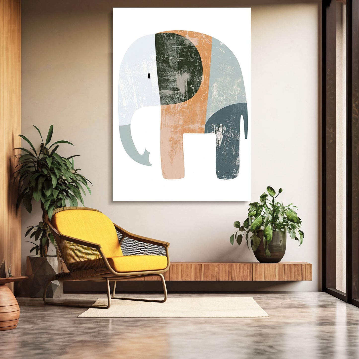 Boho Modern Elephant Canvas