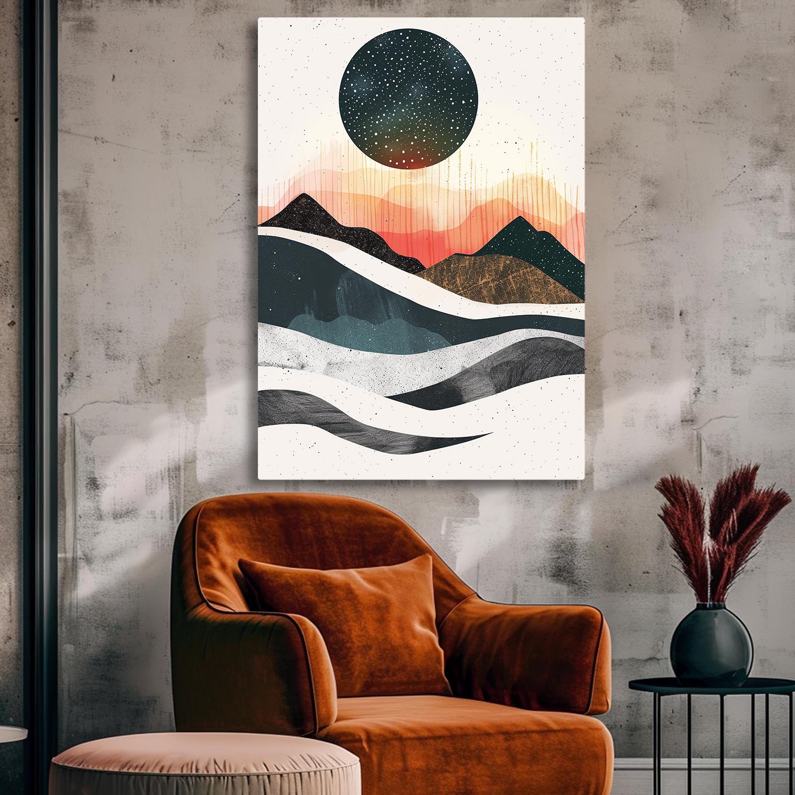 Boho Mountain Wall Art