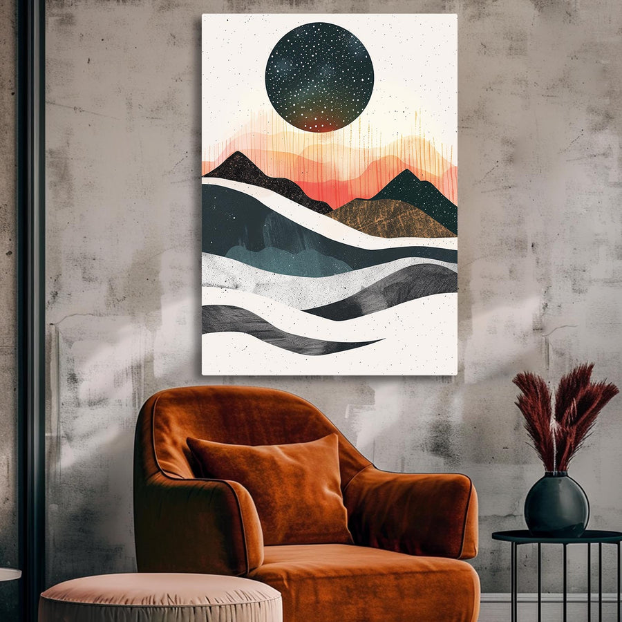 Boho Mountain Wall Art