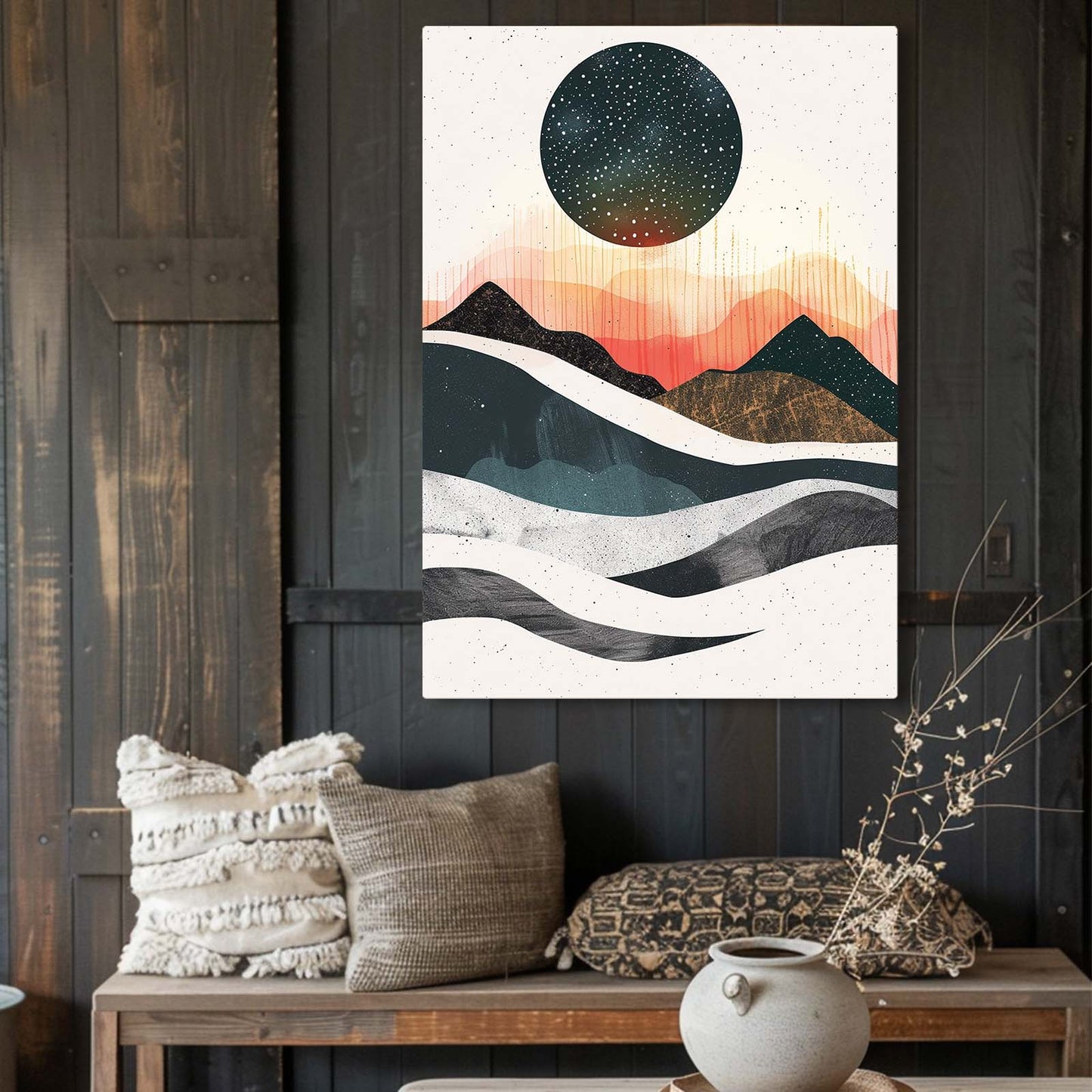 Boho Mountain Wall Art