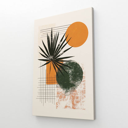 Boho Orange Sun Leaf Art