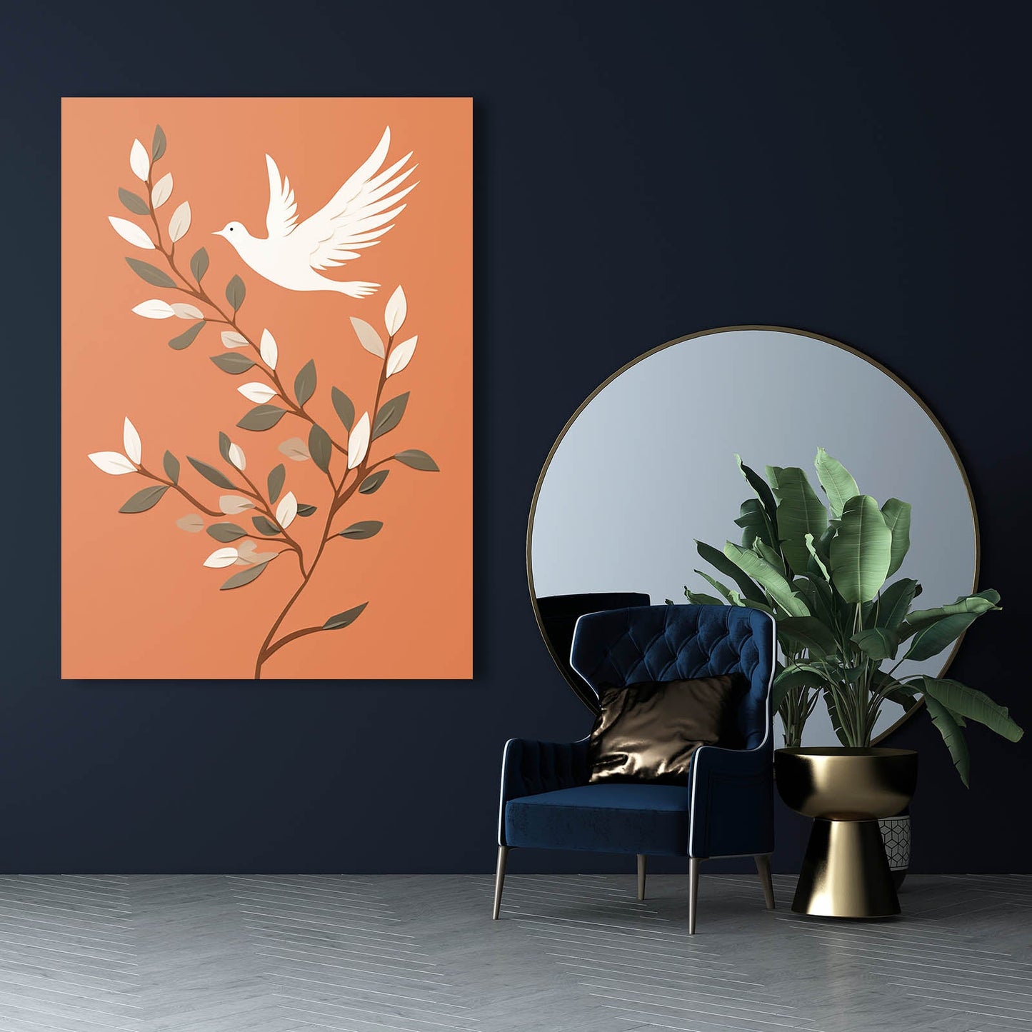 Boho Peace Bird Canvas