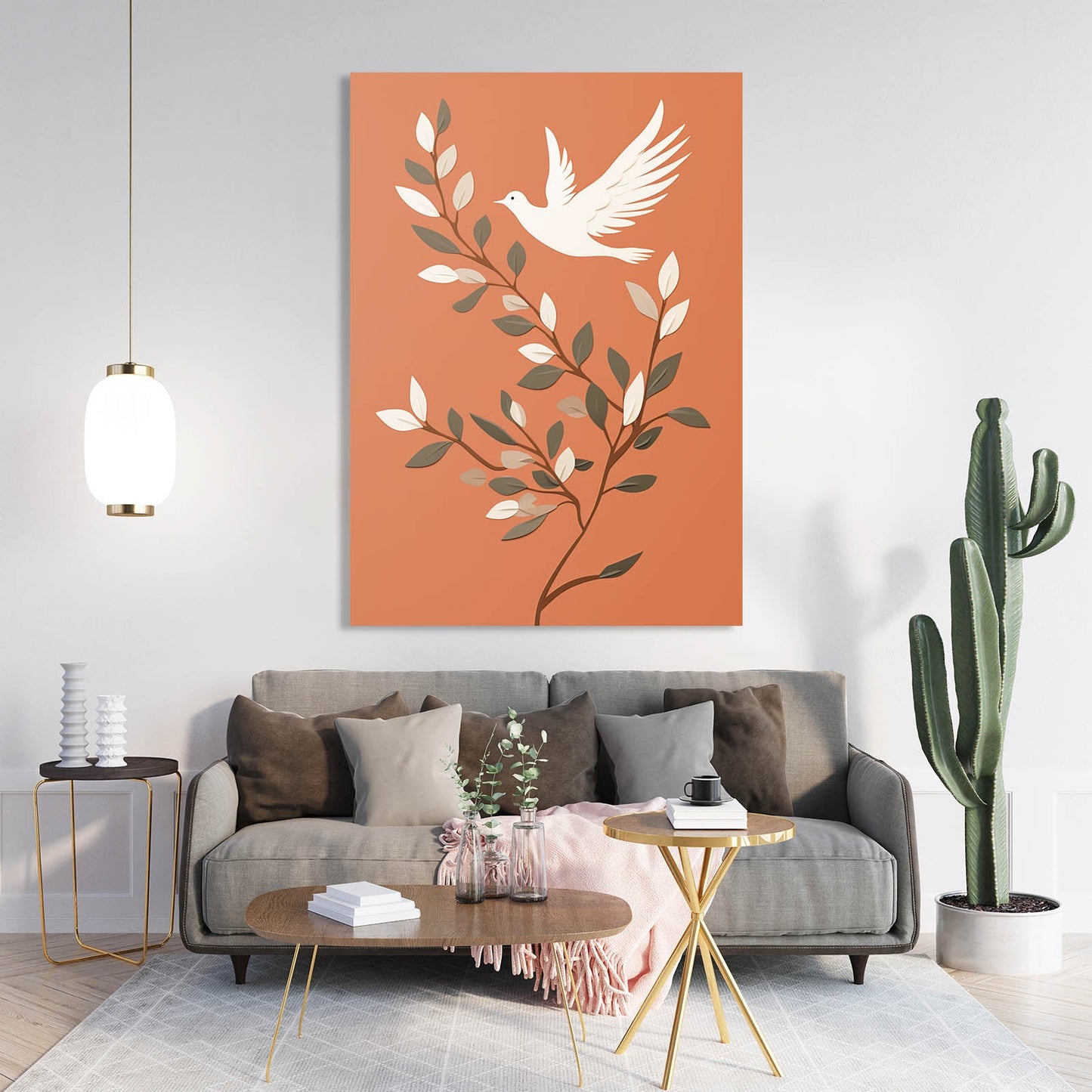 Boho Peace Bird Canvas