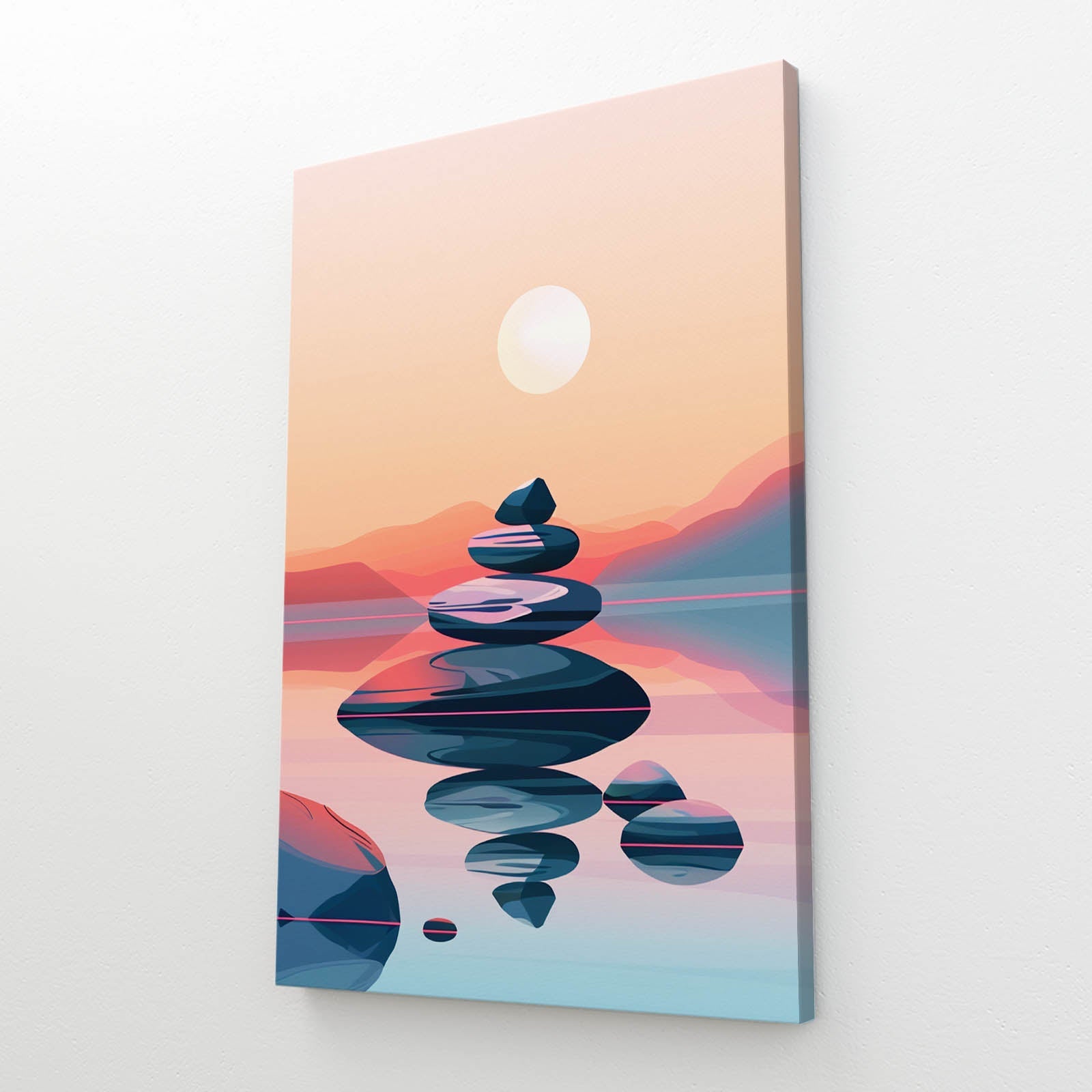 Boho Peaceful Stones Wall Art