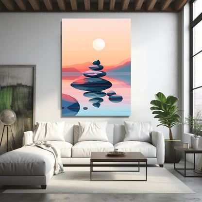 Boho Peaceful Stones Wall Art
