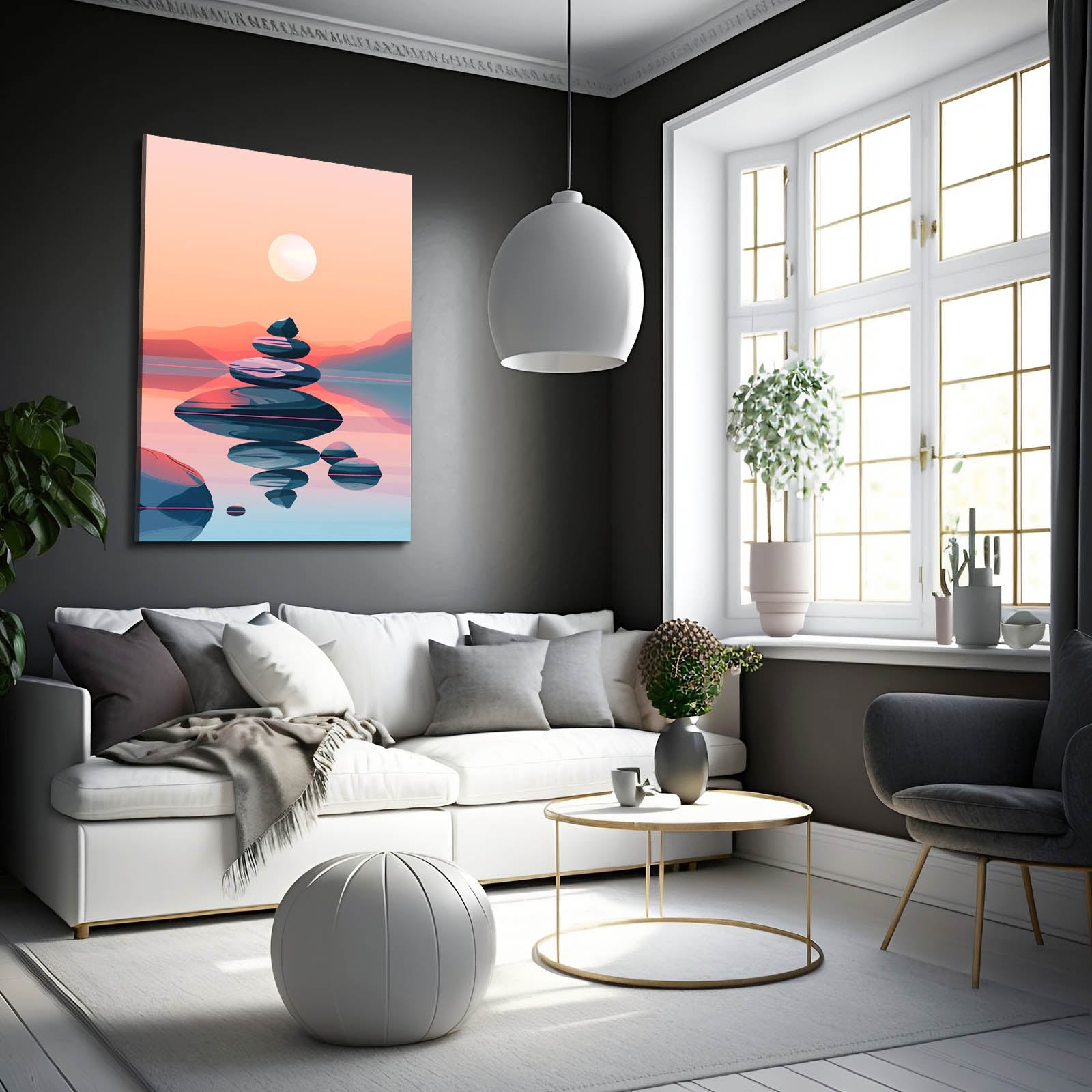 Boho Peaceful Stones Wall Art