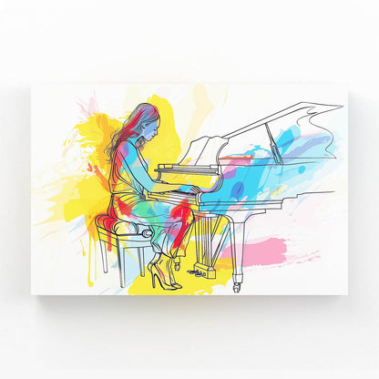Boho Pianist Wall Art