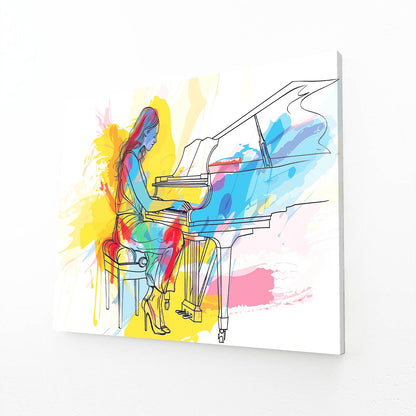 Boho Pianist Wall Art